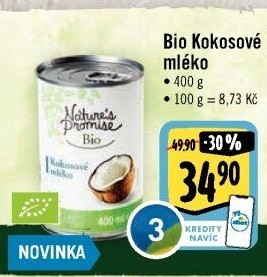 Kokosové mléko bio Nature'