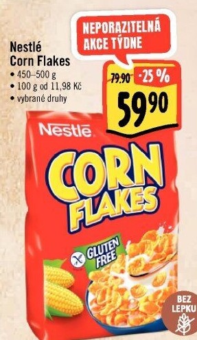 Lupínky kukuřičné Corn Flakes Nestlé