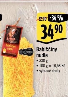 Polévkové nudle Babiččiny Druid