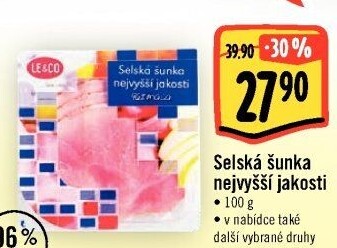 Šunka selská nejvyšší jakosti LE&amp