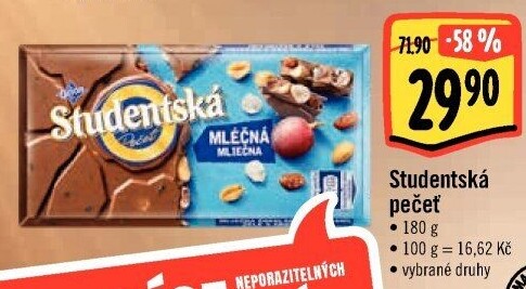 Čokoláda Studentská pečeť Orion