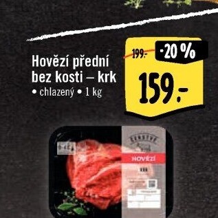 Hovězí přední bez kosti - krk