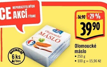 Máslo Olomoucké Olma