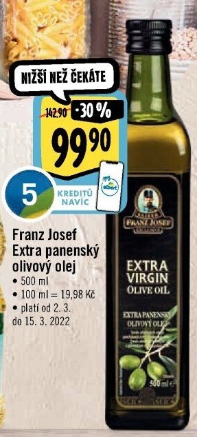 Olivový olej extra panenský Exclusive Franz Josef Kaiser