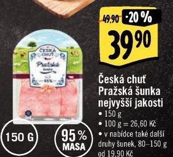 Šunka pražská nejvyšší jakosti Česká chuť