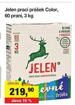 Prací prášek mýdlový Jelen