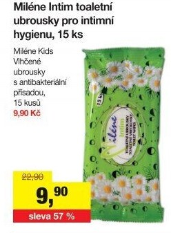 Ubrousky pro intimní hygienu Miléne