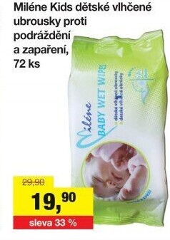 Vlhčené ubrousky dětské Miléne