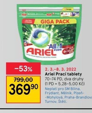 Ariel Prací tablety