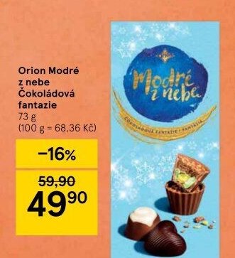 Orion Modré z nebe Čokoládová fantazie