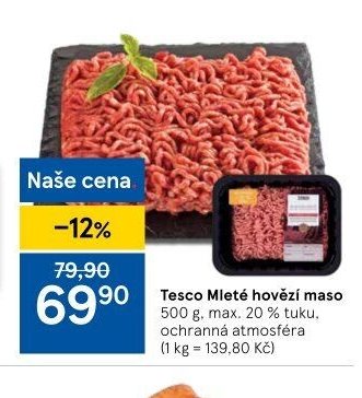 Tesco Mleté hovězí maso
