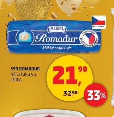 SÝR ROMADUR 40% tuku v s. 100 g