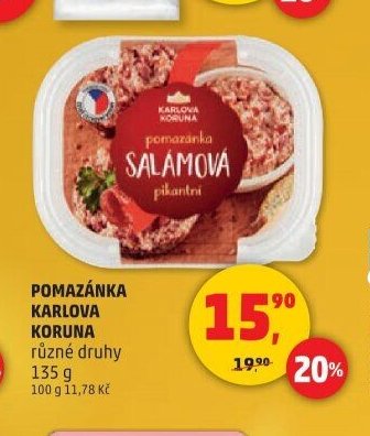 POMAZÁNKA KARLOVA KORUNA různé druhy 135 g