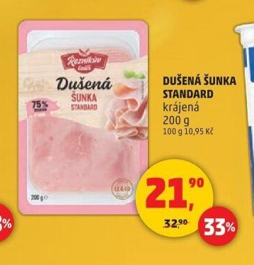 DUŠENÁ ŠUNKA STANDARD krájená 200 g