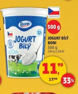 JOGURT BÍLÝ BONI 500 g