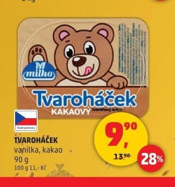 TVAROHÁČEK vanilka, kakao 90 g