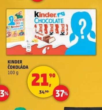 KINDER ČOKOLÁDA