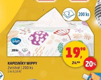 KAPESNÍKY WIPPY 2vrstvé | 200 ks