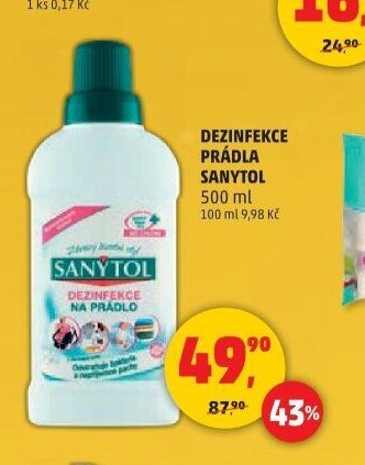 DEZINFEKCE PRÁDLA SANYTOL