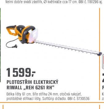 PLOTOSTŘIH ELEKTRICKÝ RIWALL „REH 6261 RH“