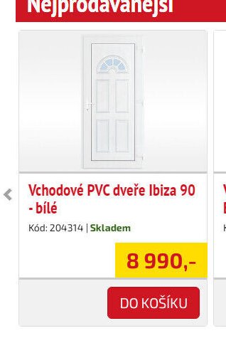 Vchodové PVC dveře Ibiza 90 - bílé - UNI HOBBY akcniletaky.com