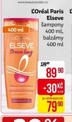 L'Oréal Paris Elseve šampony 400 ml, balzámy 400 ml