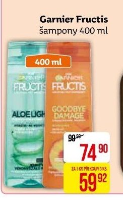 Garnier Fructis šampony 400 ml