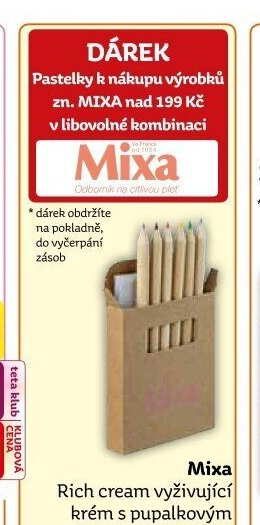 Mixa Pastelky k nákupu výrobků zn. MIXA nad 199 Kč