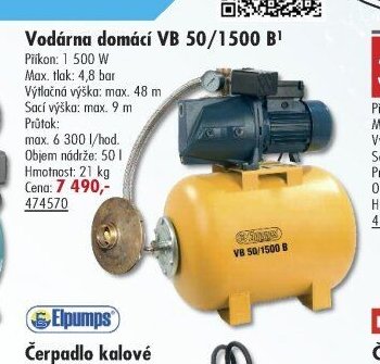 Vodárna domácí VB 50/1500 B - UNI HOBBY akcniletaky.com