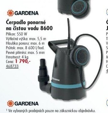 GARDENA Čerpadlo ponorné na čistou vodu 8600 - UNI HOBBY akcniletaky.com