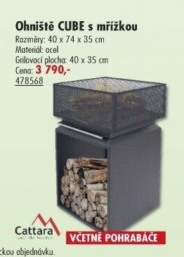 Ohniště CUBE s mřížkou - UNI HOBBY akcniletaky.com