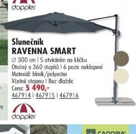 Slunečník RAVENNA SMART - UNI HOBBY akcniletaky.com