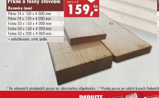 Prkna a fošny stavební - UNI HOBBY akcniletaky.com