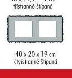 Třístranně štípaná 40 x 19,5 x 19 cm - UNI HOBBY akcniletaky.com