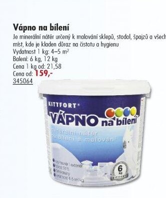 Vápno na bílení - UNI HOBBY akcniletaky.com