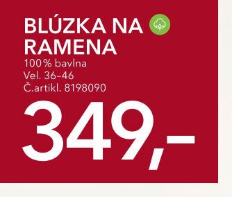 BLÚZKA NA RAMENA