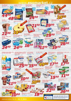 akční leták ESO MARKET 9.3.2022-20.3.2022