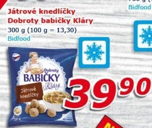 Knedlíčky játrové mražené Dobroty Babičky Kláry
