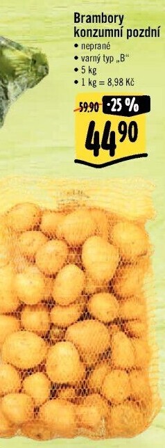 Brambory konzumní pozdní