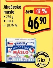 Máslo Jihočeské Madeta