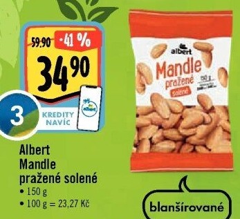 Pražené mandle Albert