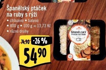 Španělský ptáček na ruby s rýží Albert