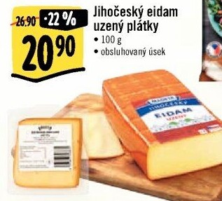 Sýr Eidam uzený 44% Jihočeský Madeta