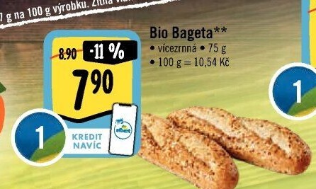 Bageta vícezrnná bio