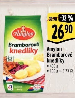 Bramborové knedlíky v prášku Amylon