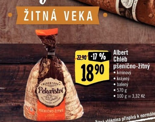 Chléb pšenično-žitný kmínový Albert