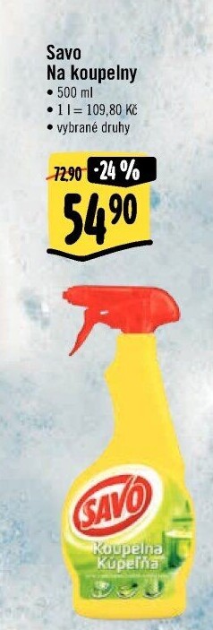 Čistič koupelen ve spreji Savo