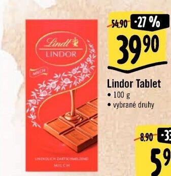 Čokoláda Lindor Lindt