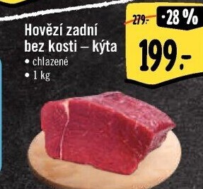 Hovězí kýta zadní bez kosti