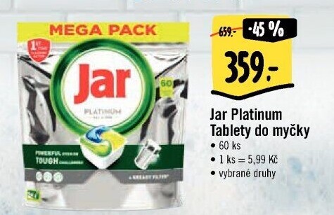 Kapsle do myčky Platinum Jar